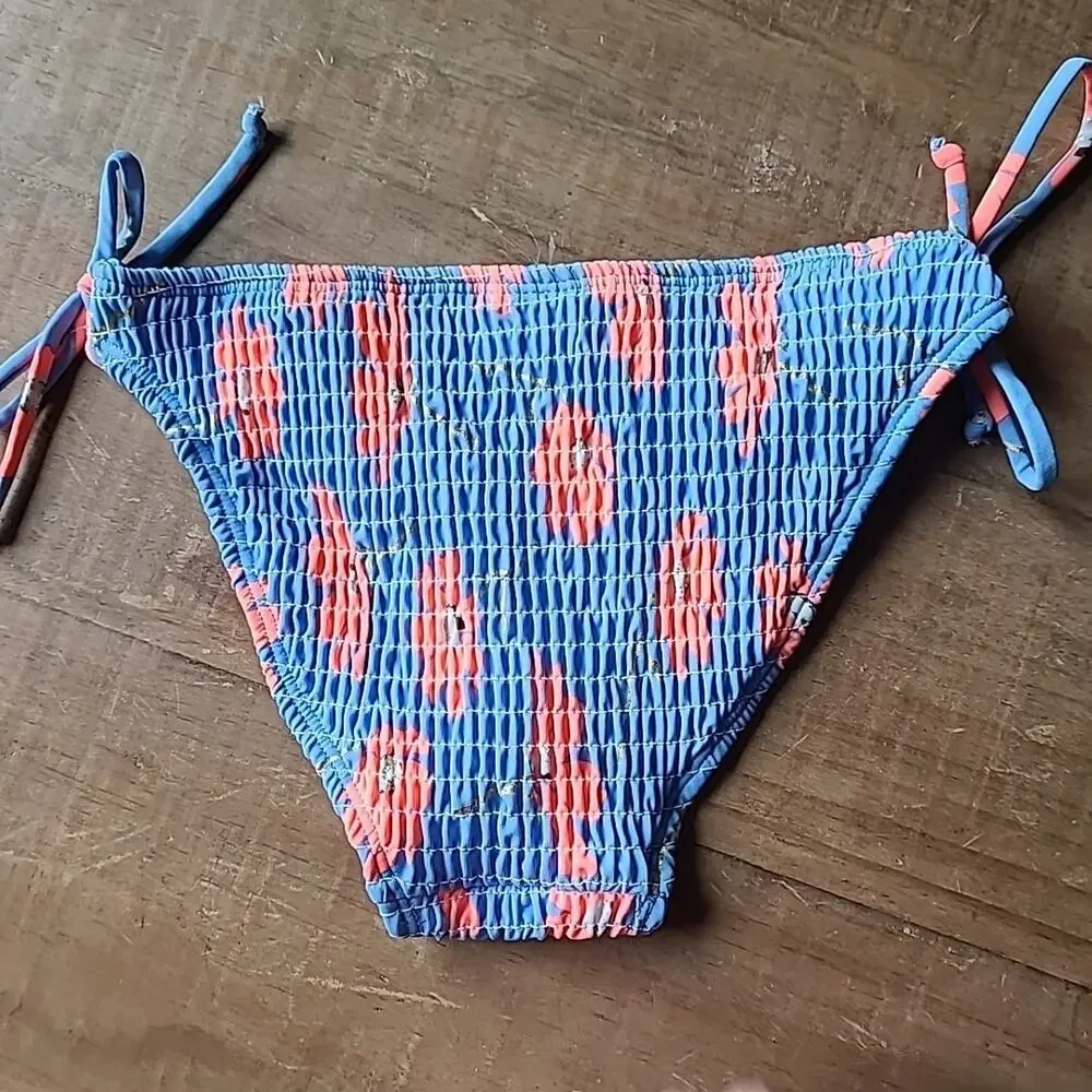 Snapper Rock Sustainable Swim Bottoms Blue Bright Tropical Hawaii‎ Girls 10